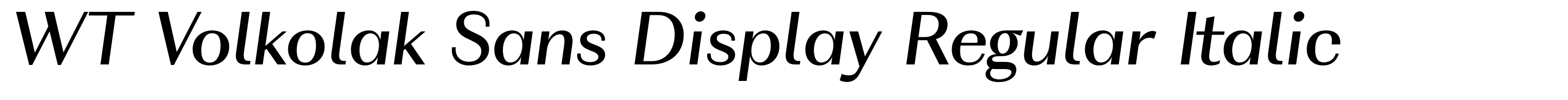 WT Volkolak Sans Display Regular Italic